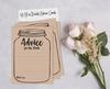 Inkdotpot Bridal Shower Games Advice For The Bride Set Of 50A  Rustic Kraft Mason JarA  Mad Libs Game