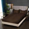 Satin Sheets Fitted Sheet Solid Color Rayon Mattress Cover Elastic Band Bed Sheet King 200x200 200x220 No Pillowcase Beddings