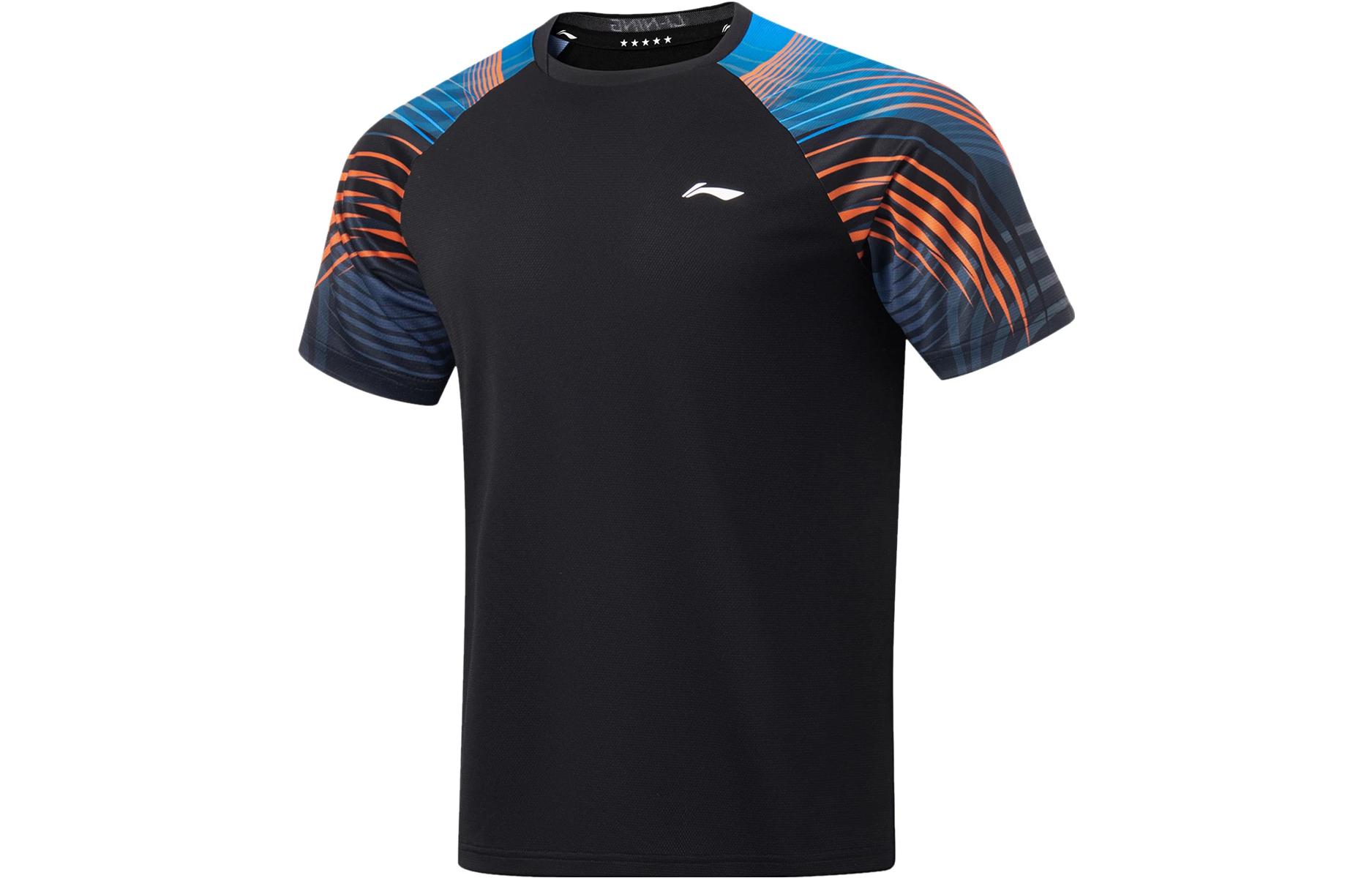 Li Ning Table Tennis Collection Raglan Sleeve T Shirt Unisex Black AAYT561-1 S