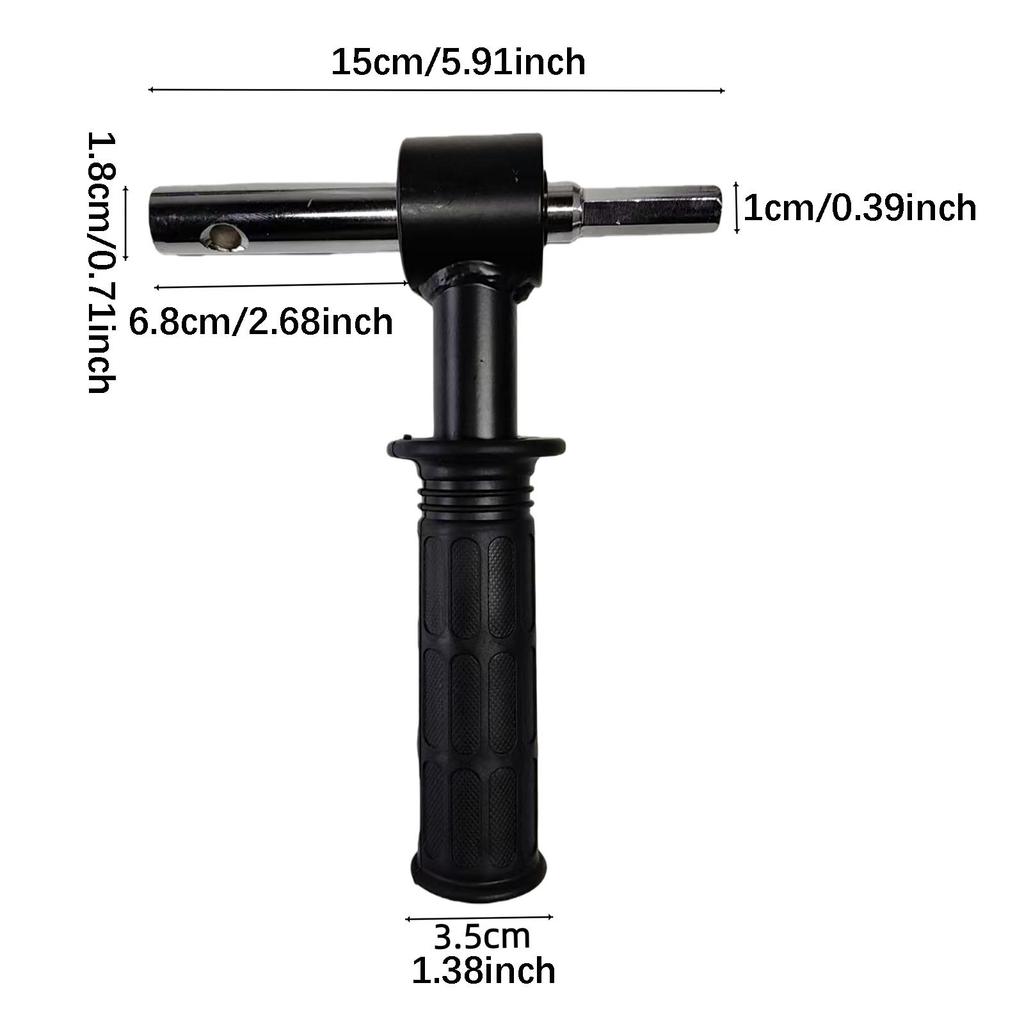 Eisbohrer Bohreradapter mit Griff, Robust Leicht für Eisbohrer Bohrerumwandlung, Bohreraufsatz, für Camping Angeln