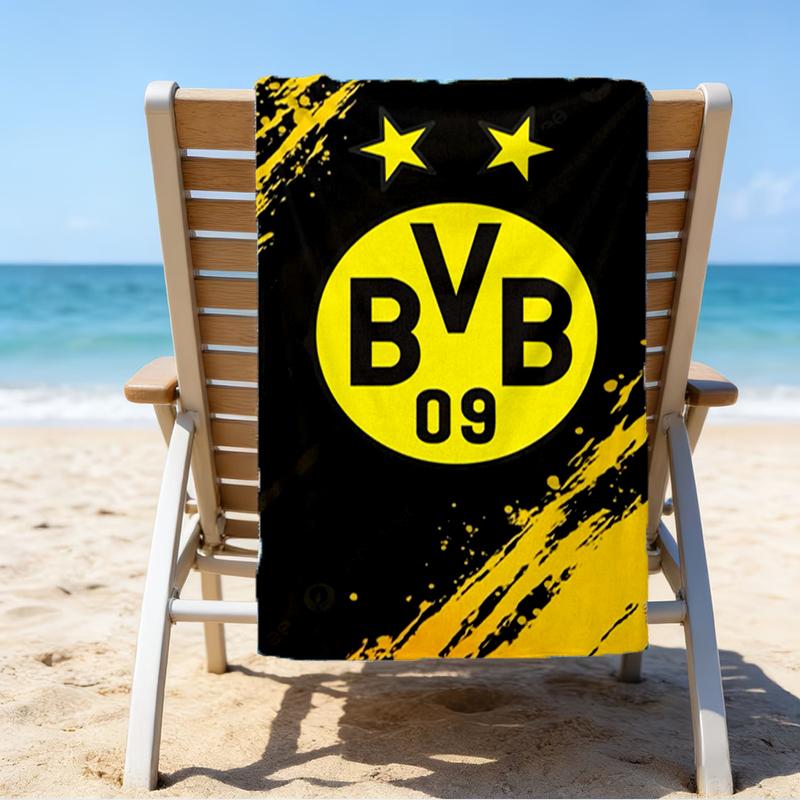 Ultra-Soft Beach Towel with Borussia Dortmund Theme,Ideal for Pool - Camping, Diving - Perfect Travel Essential, Vibrant Beach Towel.