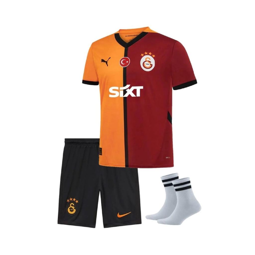 Glatsary.y 24/25 New Season Red crd' Themed Kids Football Jersey 3-piece