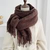 New Color Tassel Scarf Women's Autumn and Winter Warm Shawl Dual-purpose High-end Scarf Couple Versatile