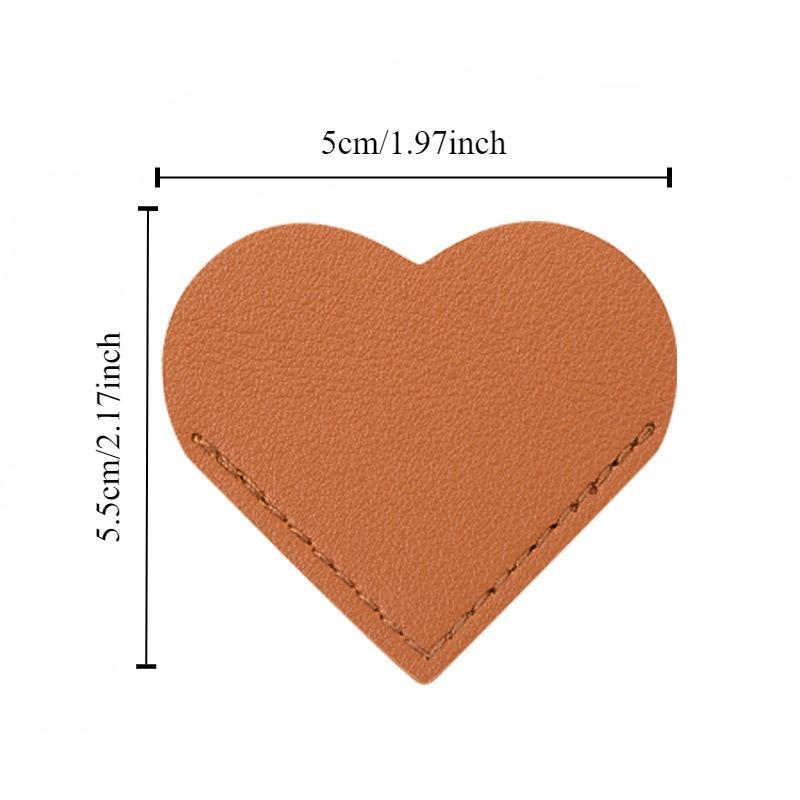Creative ins style minimalist leather love bookmark pu portable heart-shaped book page clip bookmark student Home decorations