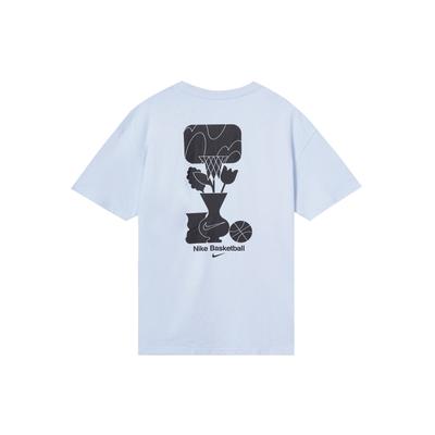 Lässiges T-Shirt für Herren mit lockerem Muster, Buchstabenaufdruck und Rundhalsausschnitt, Oberteile, Hellseeblau DQ1906-548