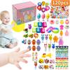 120Pcs Prefilled Easter Eggs Easter Basket Stuffers with Assorted Toys Filled Easter Egg Gift Easter Egg Toy for Kids Toddlers
