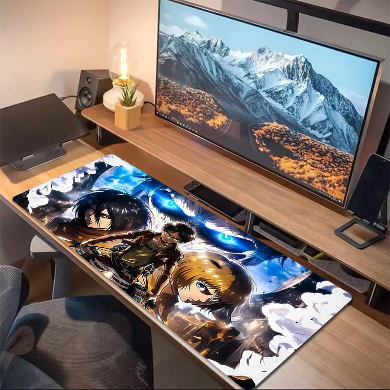 Attack On Titan Print  Cushion Non-slip Laptop Tablet Big Mousepad XXL Mat Mini PC Playmat With Lock Edge