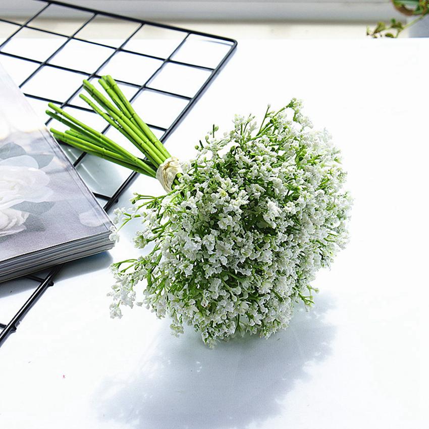 

Gypsophila Artificial Flowers Bridal Festival Clearance Wedding Home Decora Vase For Dining Table Indoor Dishgarden stage props 1pc белый