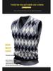 Men's Trendy V-Neck Plaid Color Block Knit Vest - Autumn/Winter Casual Warm Layer