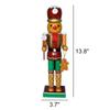 35Cm Nutcracker Soldier Wooden Ornaments Cute Gingerbread Man Christmas Decoration Hand-Painted Desktop Figurine For Home Decor