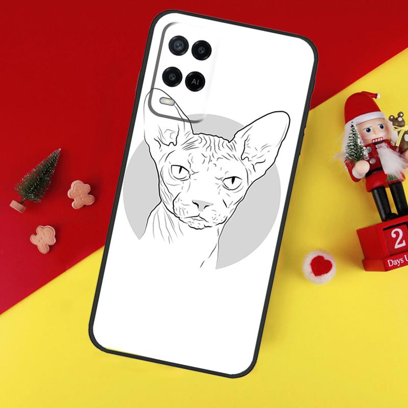 Sphinx Cat For OPPO A96 A76 A16 A52 A72 A92 A98 A78 A58 A5 A9 A15 A17 A77 A53S A57S A94 A74 A54 Case