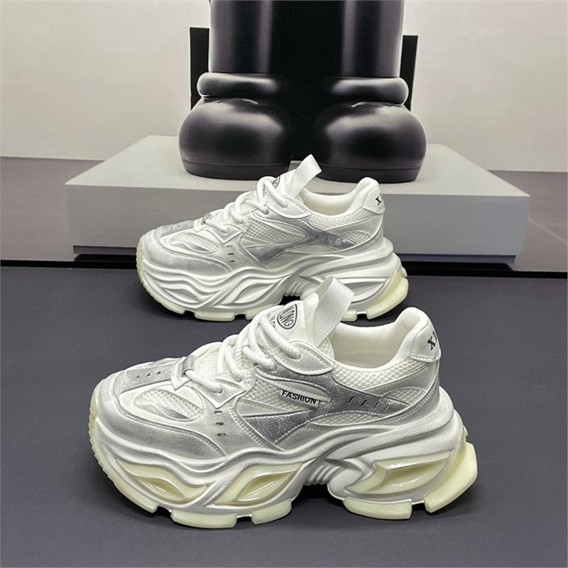 

Light luxury niche design dad shoes spring and summer breathable mesh youth ins thick-soled sports and leisure shoes bc 38