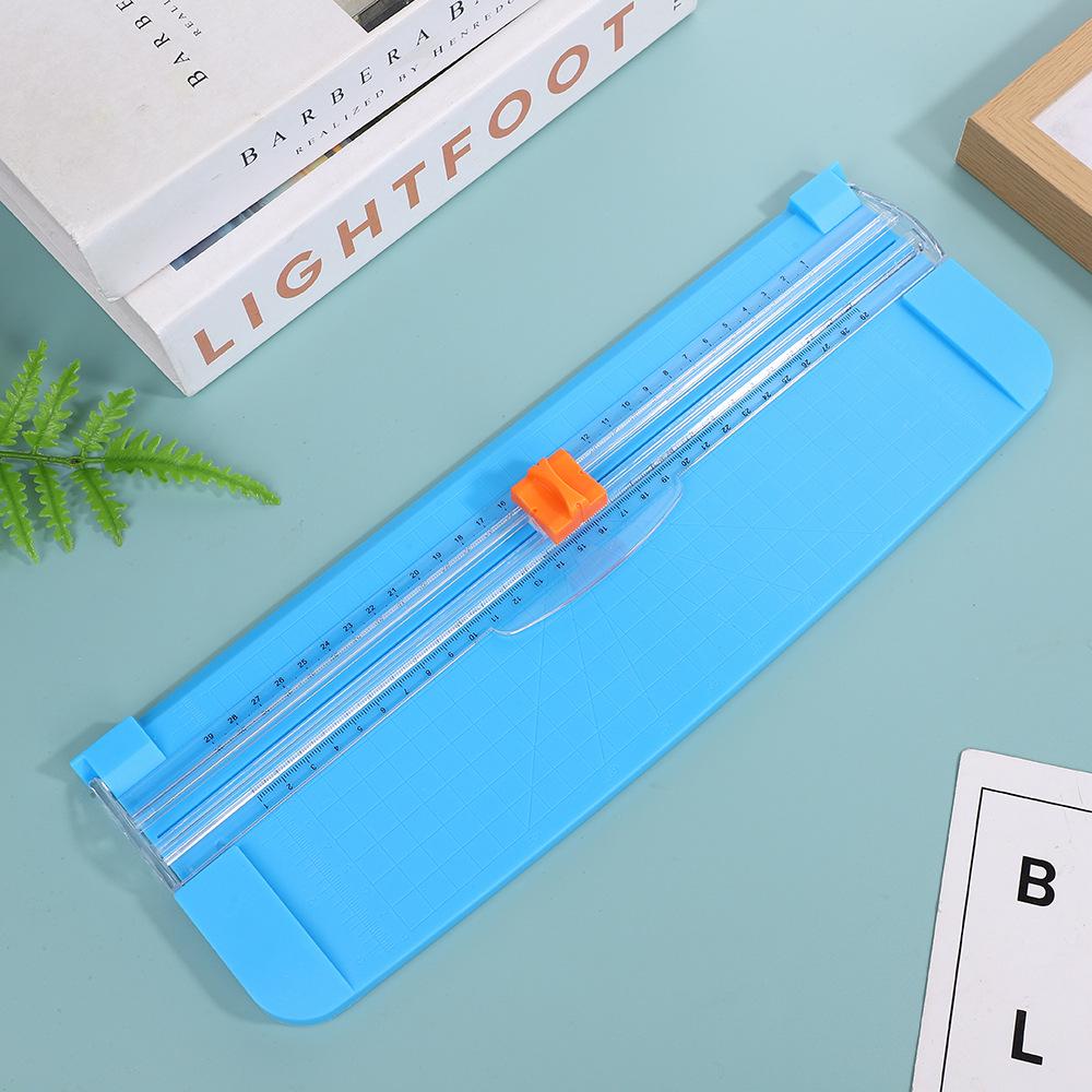 A4 Two-Way Manual Rotary Paper Cutter for Students синий