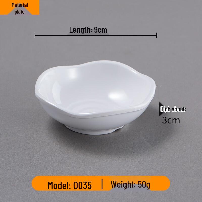 KANGMO Fan-Shaped Melamine Dipping Dishes (10-Pack)