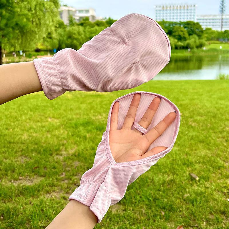 1Pair Summer Open-Fingered Short Sunscreen Gloves For Women Thin Driving Outdoor Riding Gloves Sun Protection Gloves Gifts