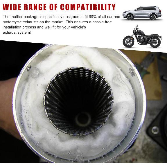 Muffler Mat, Motorcycle Fiberglass Exhaust Muffler Mat, Silencer Packing For 2-Stroke 4-Stroke ATV Dirt Bike For Exhaust Pipe Wrap Mufflers,