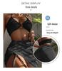 2024 Ruffled Steel Ring Bikini Three-Piece Set - European & American Women's Swimsuit