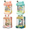 Kids Claw Machine Electronic Arcade Claw Machine With Music Light Toy Grabber Machine With 10 Dolls 10 Capsule Toys