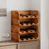 Bottle Rack - vidaXL - 4 Pcs - Reclaimed Wood - 16 Bottles - Rustic