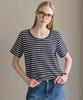 Lucida Basic Striped Short Sleeve T-Shirt - Navy