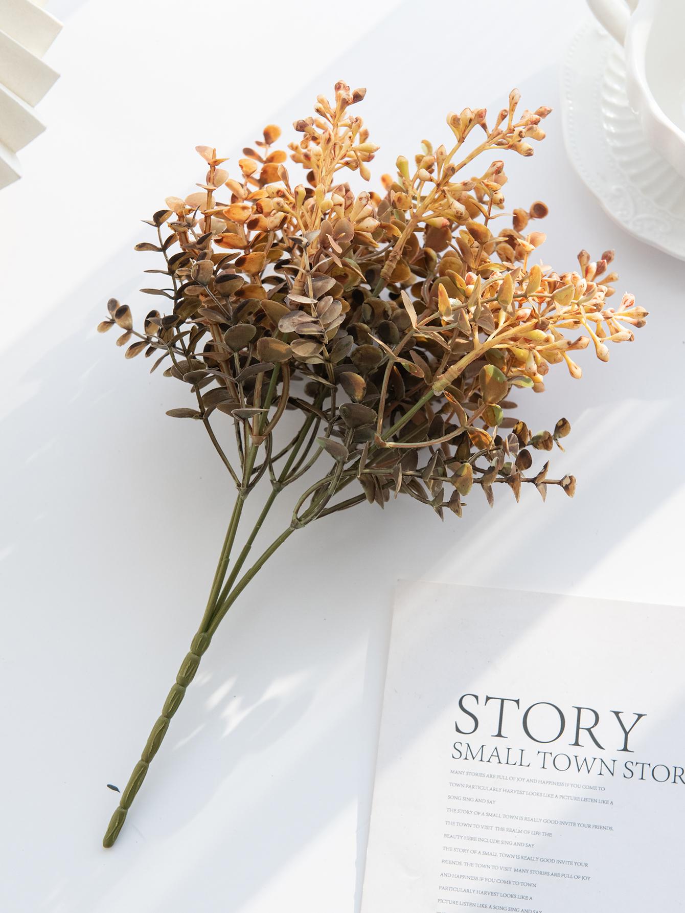 

Artificialplant plastic eucalyptus wedding bride Christmas Home vase Outdoor garden bonsai arch festival decoration DIY gift box 1pc коричневый