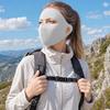 Soft Ice Silk Face Guard, Full Face Wrapping Face Protector, Breathable Holes Face Shield with Elastic Ear Loop for Outdoor Cycling Hiking Fishing