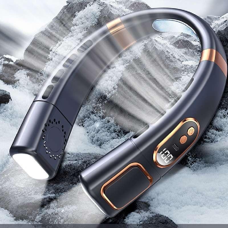 Portable Hanging Neck Fan Silent Bladeless Cooling Mini Air Conditioner Blue Black White Pink