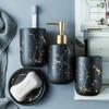 Nordic Matte Gold Ceramics Bathroom Accessories Set Soap Dispenser/Toothbrush Holder/Tumbler/Soap Dish Luxurious Washing Set