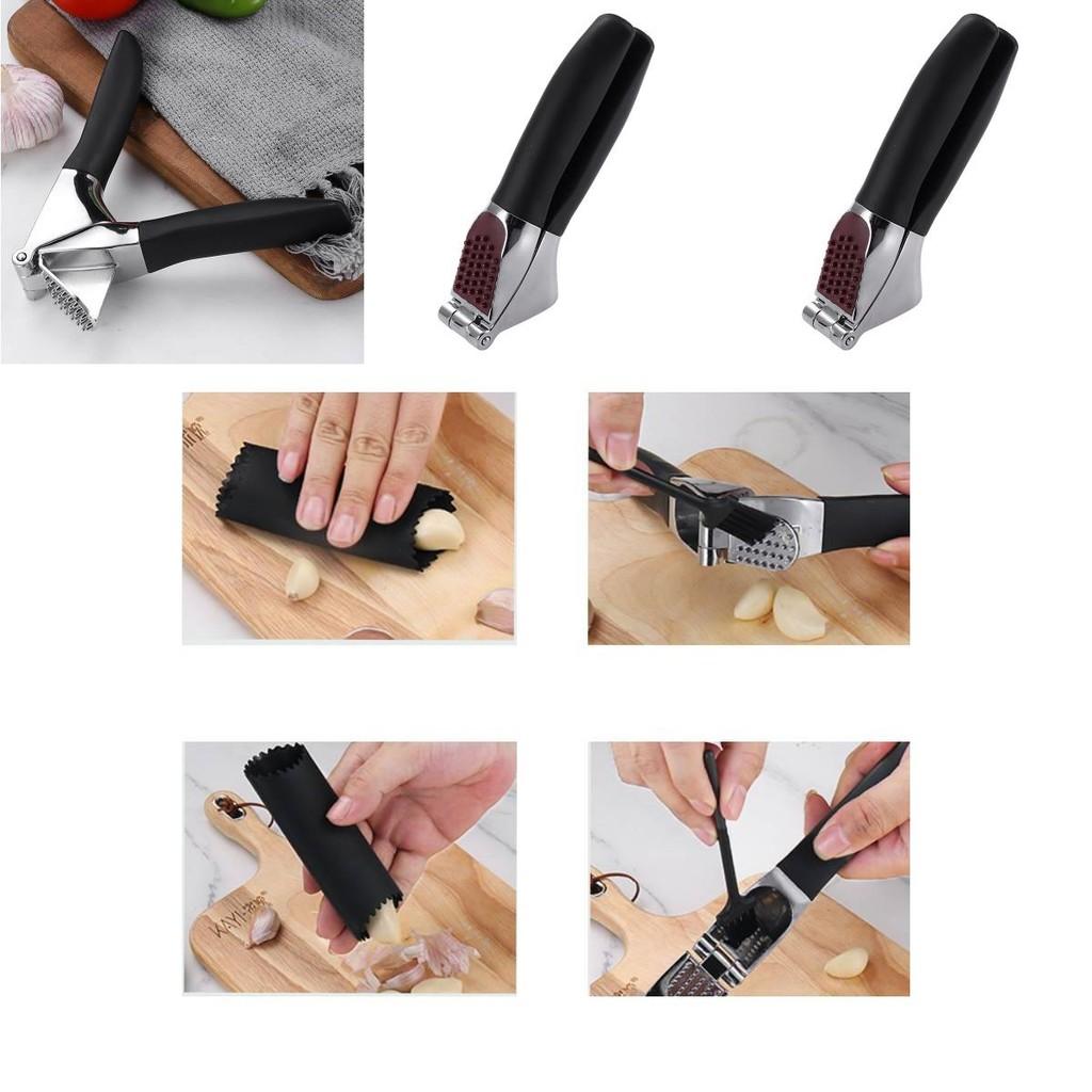 Stylish Zinc Alloy Manual Garlic Smasher Ergonomic Thick Garlic Paste Maker Perfect For Any Kitchen