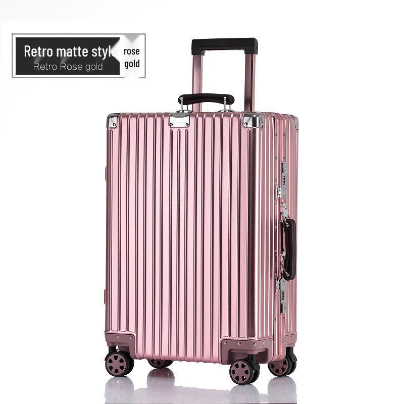 20-Inch Aluminum-Magnesium Alloy Carry-On Suitcase with Password Lock and Metal Frame