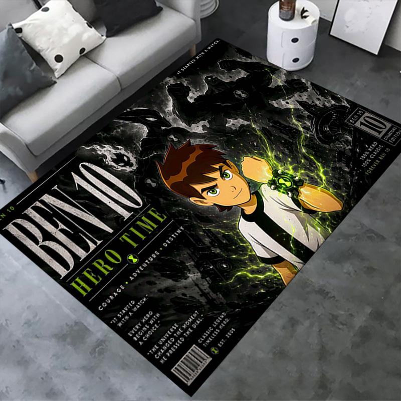 Ben 10 Carpet Rug for Living Room Bedroom Home Sofa Decoration,Kids play Non-slip Floor Mat