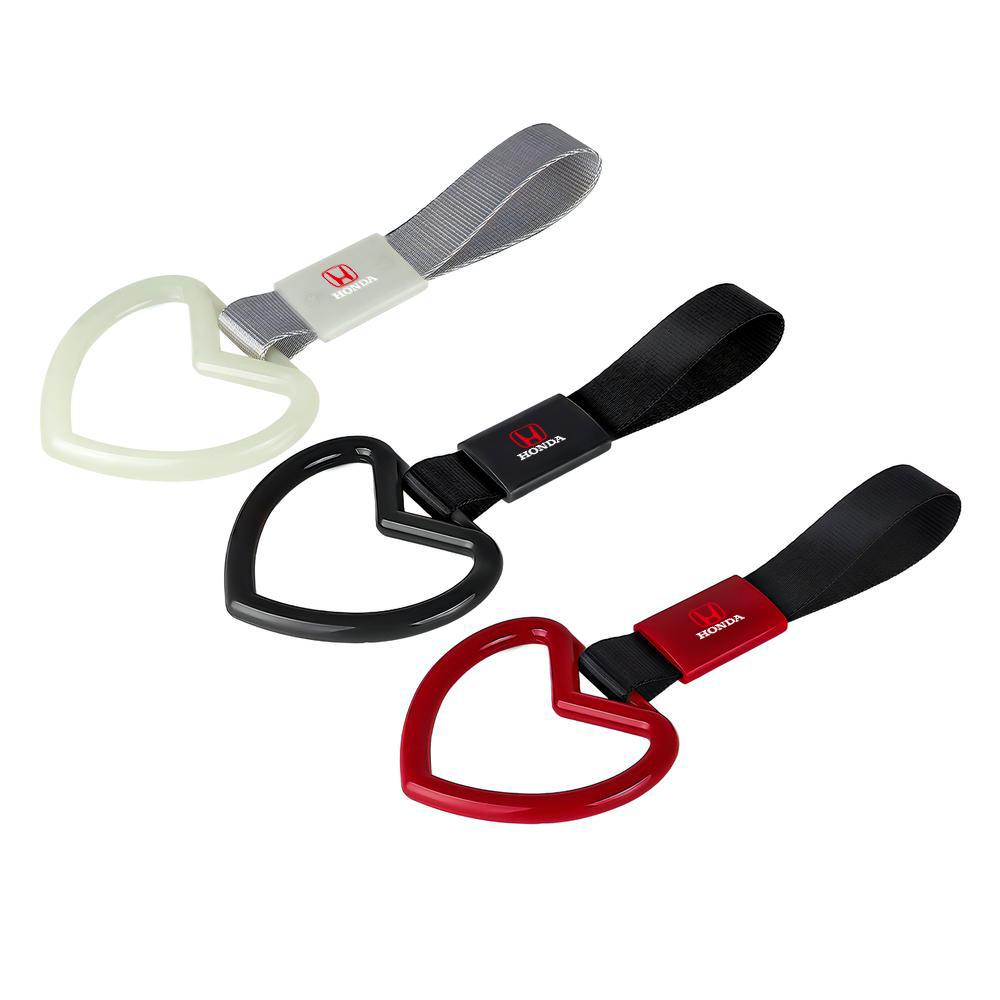 Pgnkd1 Car Tow Strap Tsurikawa Ring Heart JDM Train Bus Handle Hand Strap Styling For Honda Mugen Accord Civic Vezel City Jazz Insight