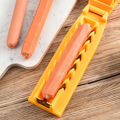 Hot Dog Slicing Tool Sausage Cutter Kitchen Utensils Barbecue Tools Hot Dog Cutter Ham Slicer, For Backyard Camping Grilling