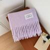 Keep your own money! Small fresh wool scarf for women's autumn and winter new Dongdaemun solid color warm scarf for couples
