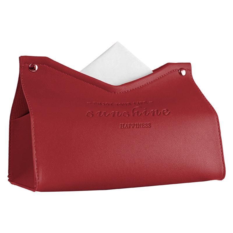 

Modern Leather Tissue Box Dispenser for Home, Hotel, or Kitchen V-Opening