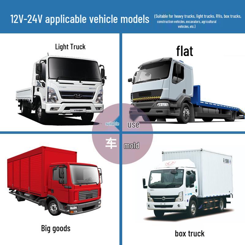 12V/24V Roof-Mounted Air Conditioner with Heating & Cooling for Trucks - Double Fan