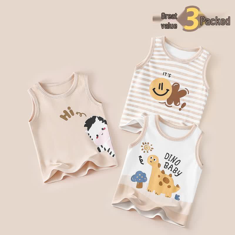 Duoxi Luka Baby 3-Pack Summer Sleeveless Vests 120