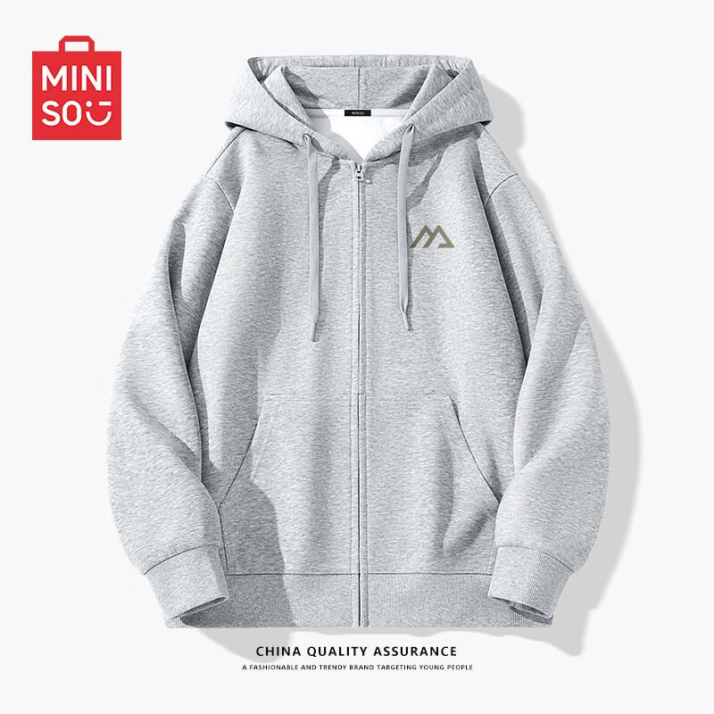 

MINISO Unisex Retro Casual Zip-up Hoodie 2XL