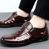 Summer New Men's Sandals Cozy Hollow Non-slip Casual Shoes Men Classic Fashion Leather Shoes Breathable All-match Men sandalias