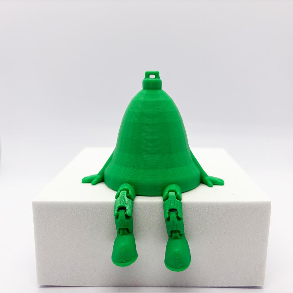 3D Printed Ghost Decorations with Movable Legs for Christmas and Halloween
