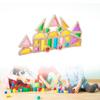 24 Pieces Stacking Blocks Colors Shapes Early Learning Education Colorful Visual Perception Wood