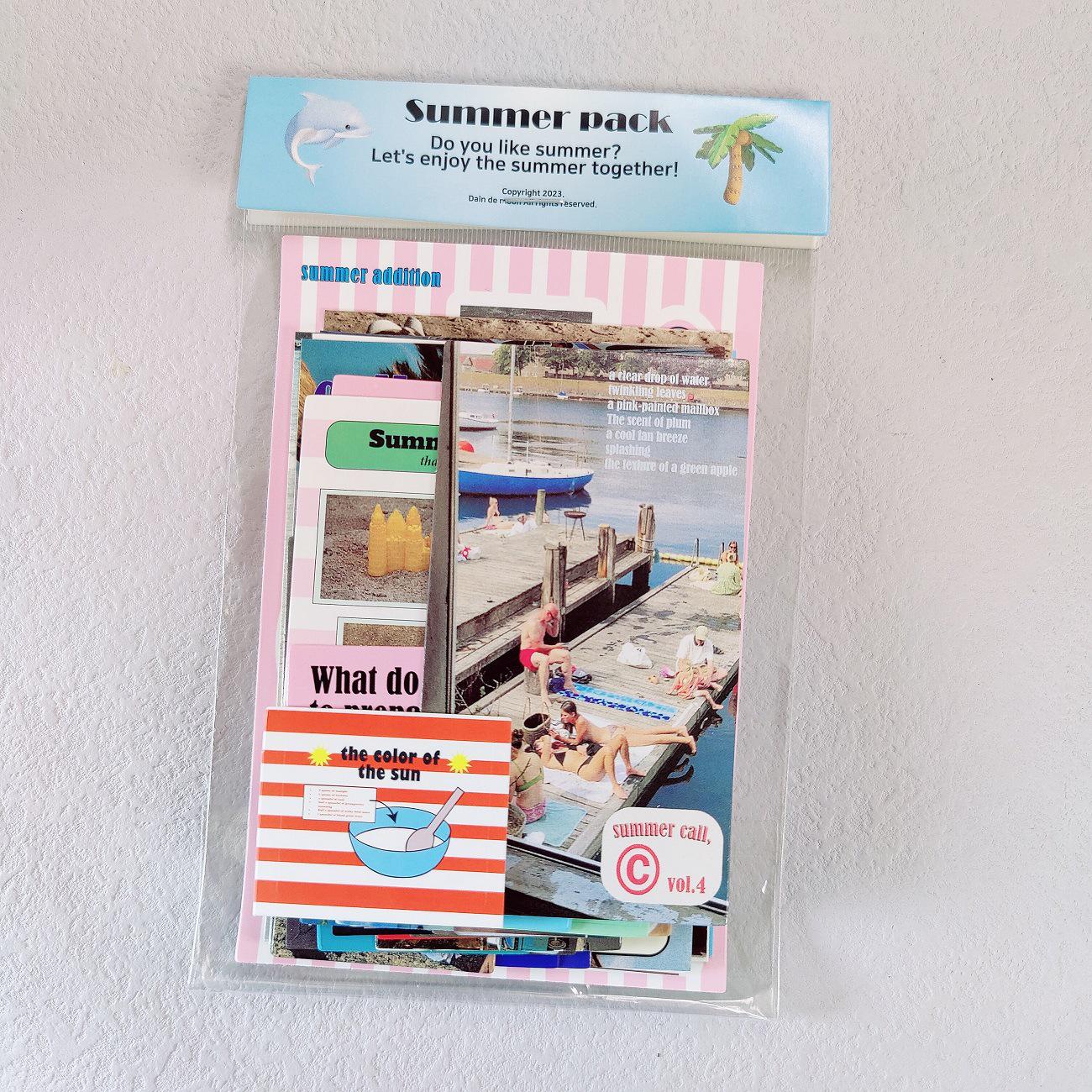 Korean Beach Style Summer Planner Sticker Pack