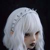 Hollow Out Steampunk Hair Hoop Rock-inspired Leather Buckle Hairband Punk Rivet Headband  Girls