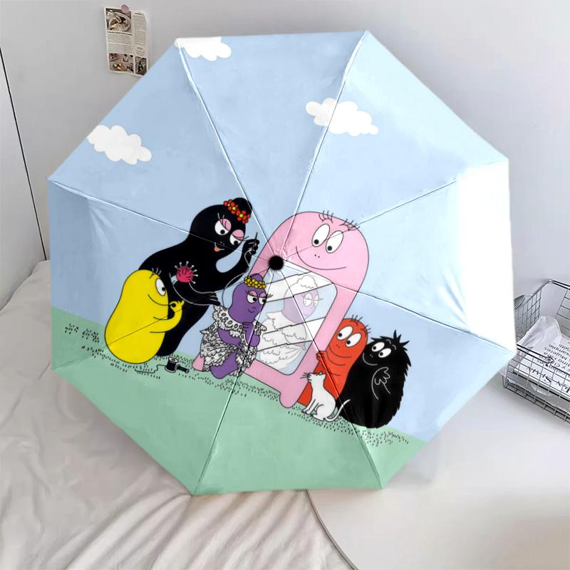 Barbapapapattern, automatic folding umbrella, portable and foldable design, 8 ribs, a Christmas or birthday gift.