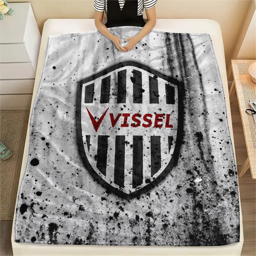 Пледовый плед Vissel Kobe с принтом, Высококачественный, Удобный для всех сезонов, Декор для дома, Тепло и уют 80cm x 120cm