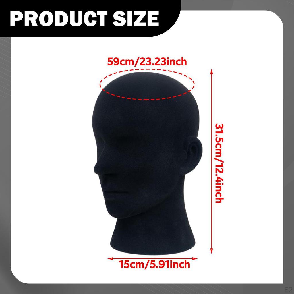 Mannequin Head Stand Holder Multifunctional Manikin Hat Display for Home Barber Shop Retail