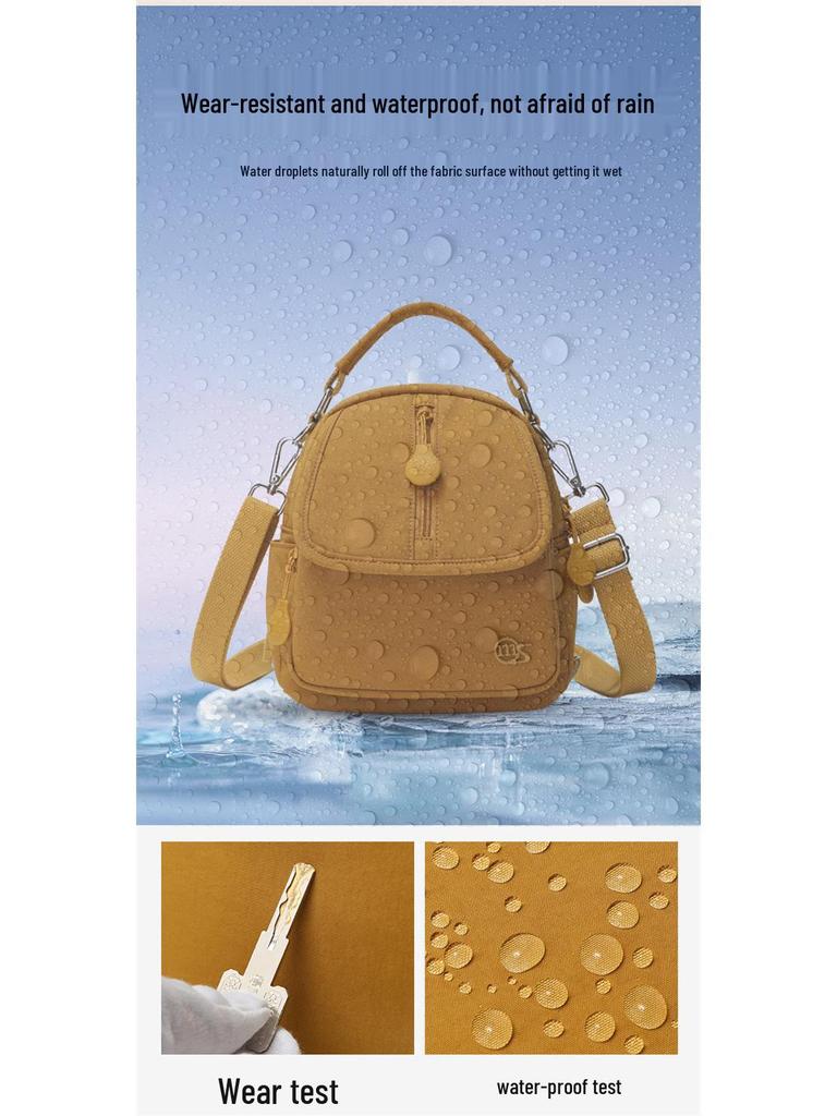 Autumn 2025 Minimalist Nylon Women's Bag: Versatile Single Shoulder, Backpack & Crossbody.