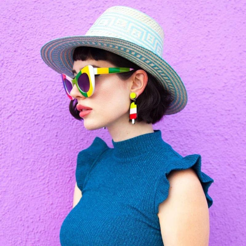 Luxury Sunglasses Women Designer Cat Eye Vintage Pink Barbie Big Frame Fashion Sun Glasses For Female