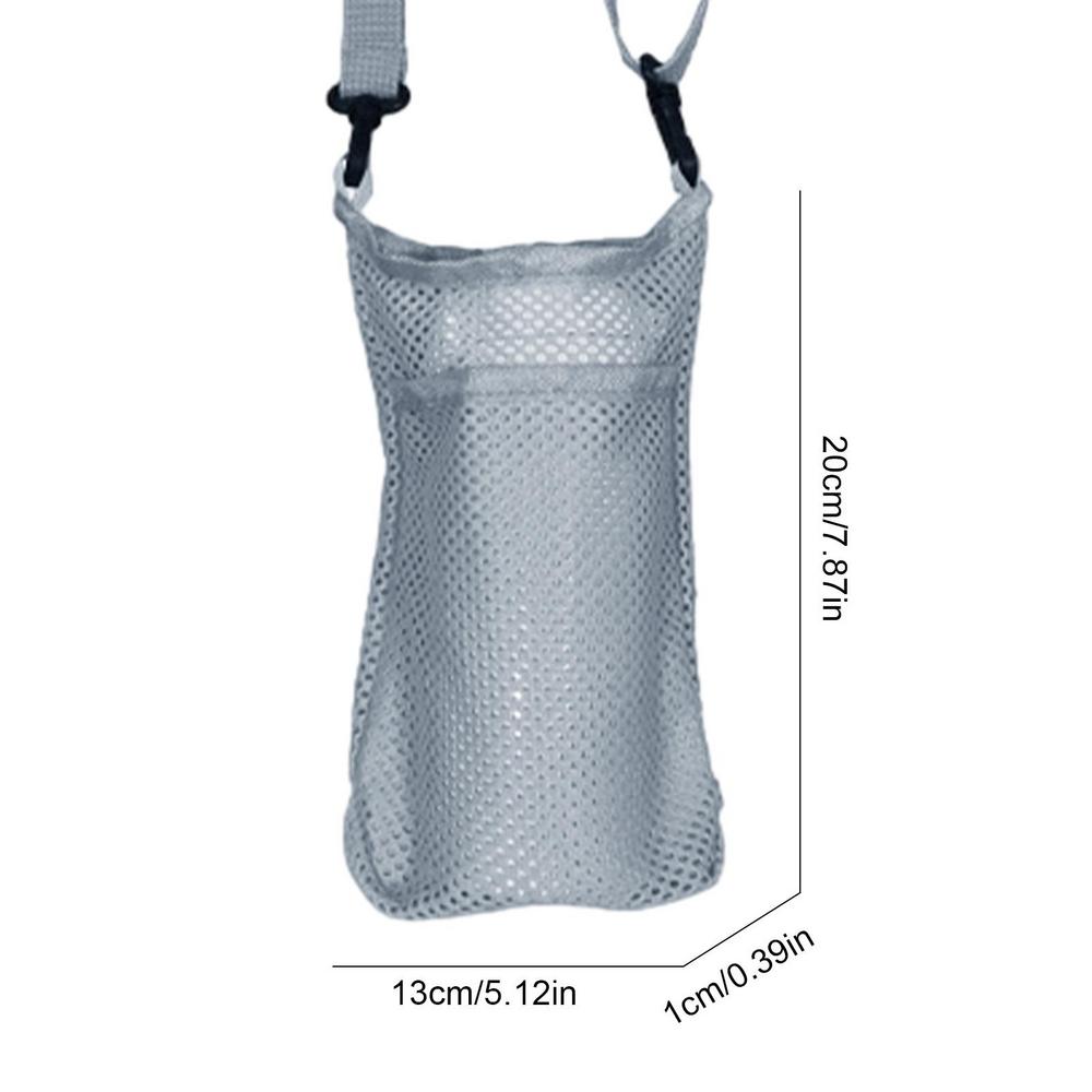 

Портативная спортивная крышка для бутылки с водой, сетчатая сумка с рукавами и ремешком, сумка для мобильного телефона, видимая сумка, аксессуары для кемпинга на открытом воздухе CHINA