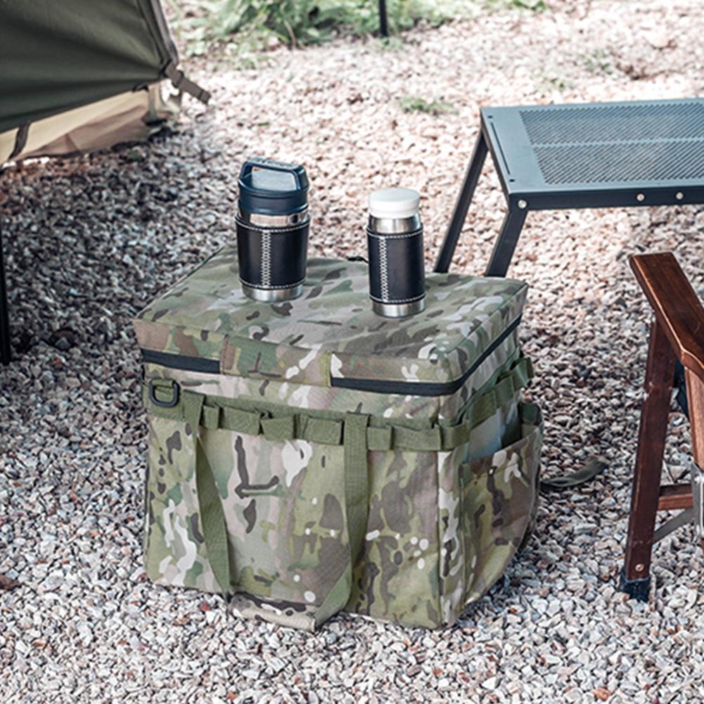 Picnic Storage Carryall Multifunctional Barbecue Cookware Organizer Stove Gas Canister Pot Storage Case for Outdoor Activity Camping Travels